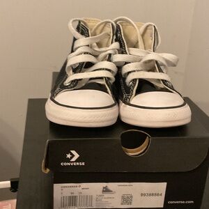Converse Kids Black and White High-Top Sneakers